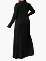 Plus Size Solid Color Casual Dress A3